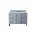 James Martin Vanities Copper Cove Encore 48in Single Vanity, Silver Gray w/ 3 CM Ethereal Noctis Quartz Top 301-V48-SL-3ENC